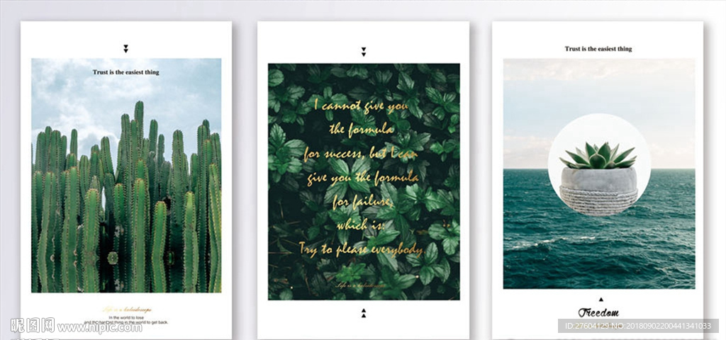 清新植物风景装饰画