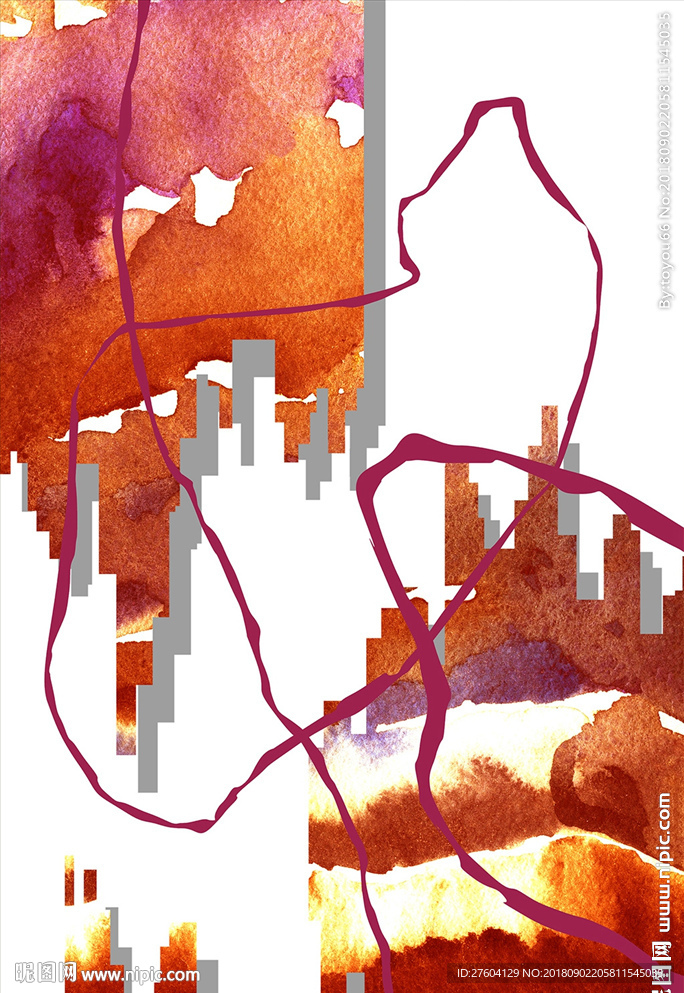现代简约抽象图案装饰画