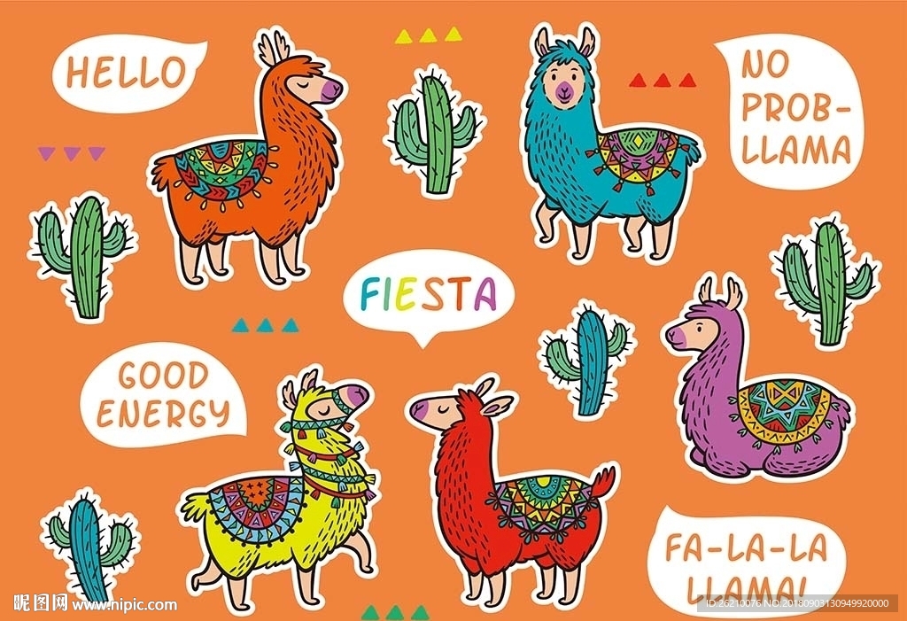 骆驼矢量插画素材背景墙