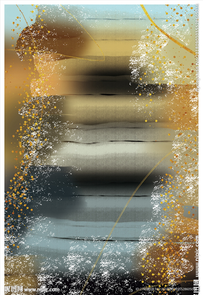 简约淡彩清新文艺水彩装饰画