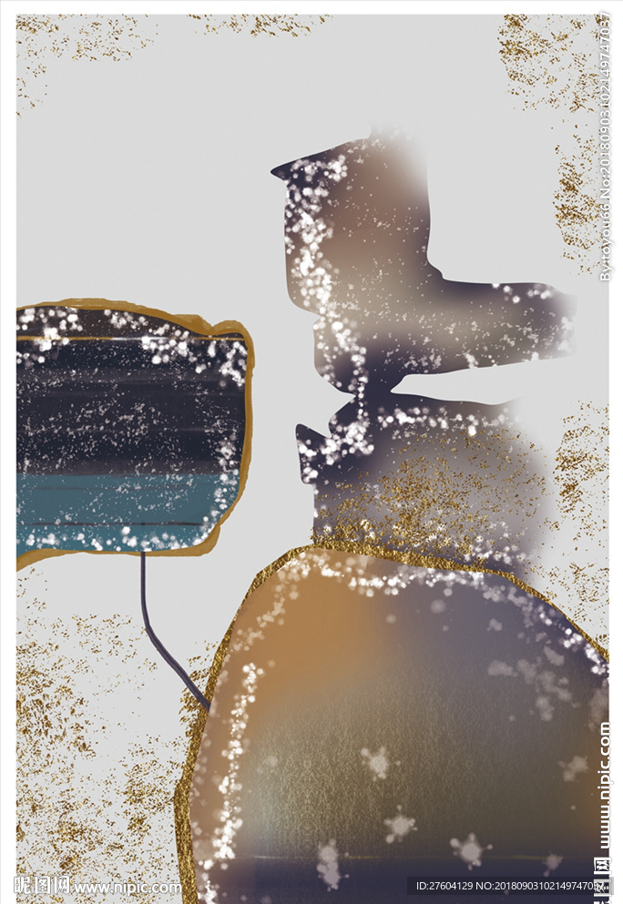 水墨淡彩创意装饰画