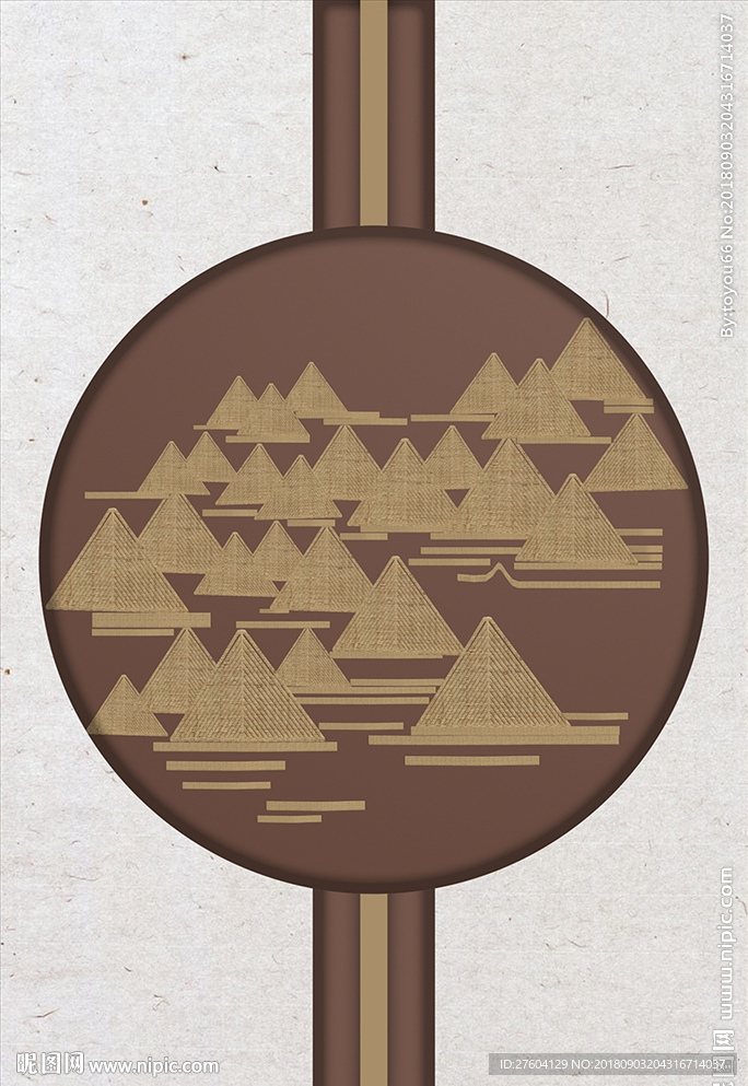 中式水墨禅境山水风景装饰画