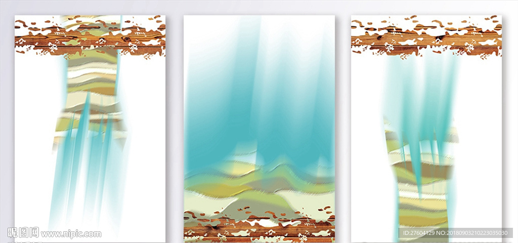 现代抽象线条装饰画