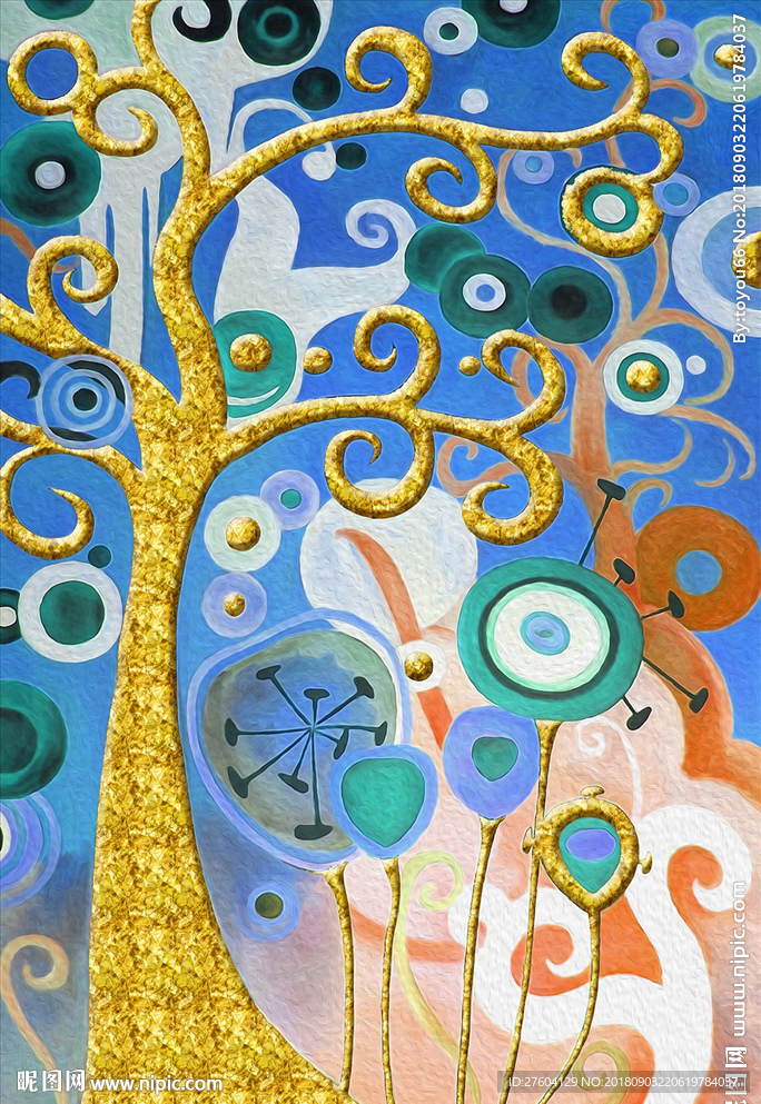 现代抽象意境油画装饰画