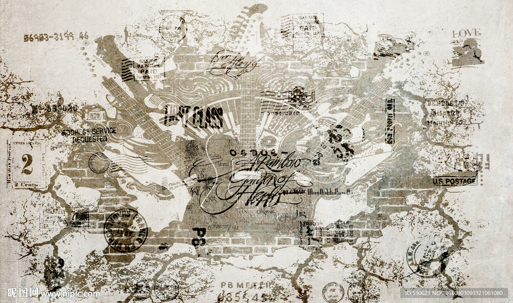 复古工装背景墙