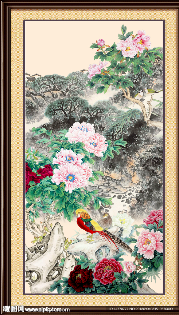 国画牡丹