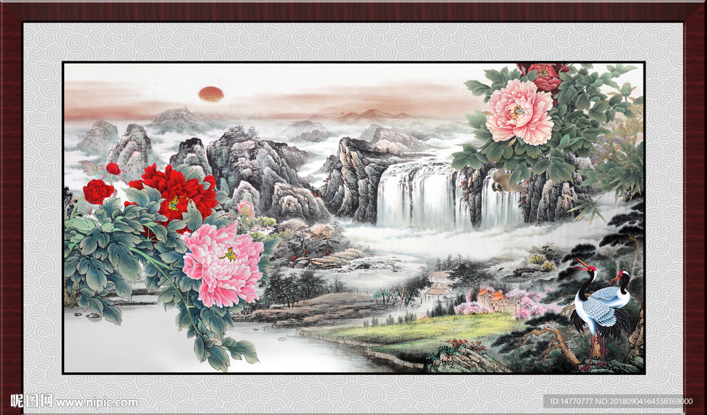 国画牡丹
