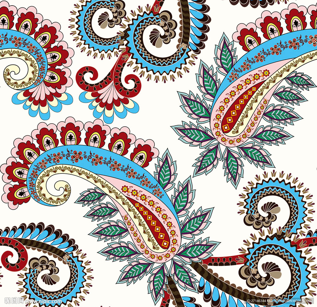 花纹矢量无缝图案