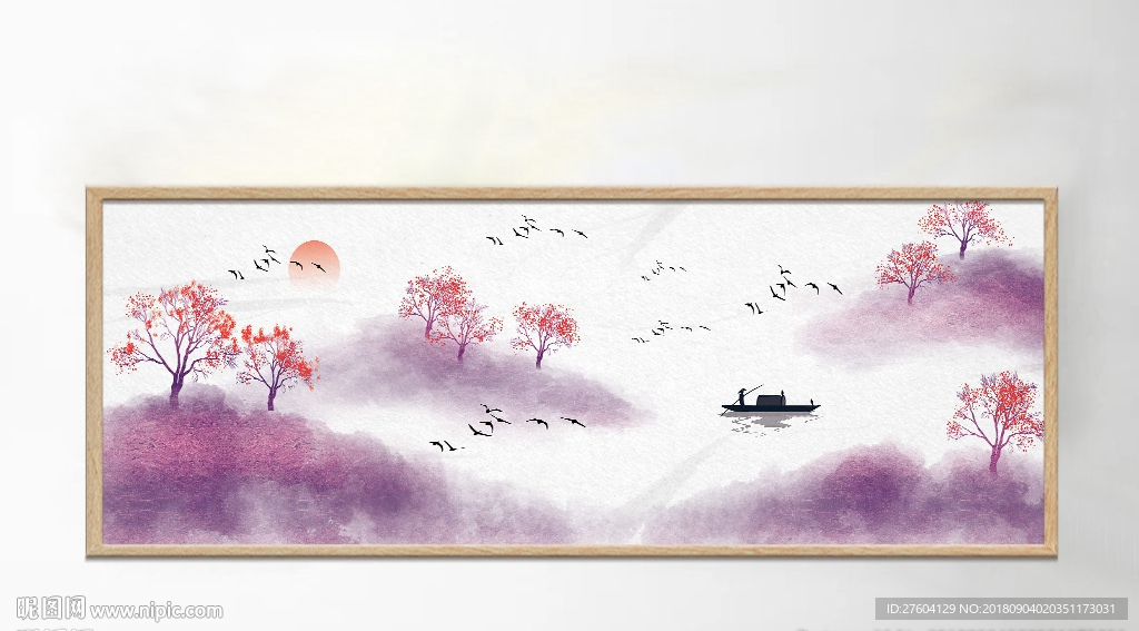 彩墨意境山水装饰画
