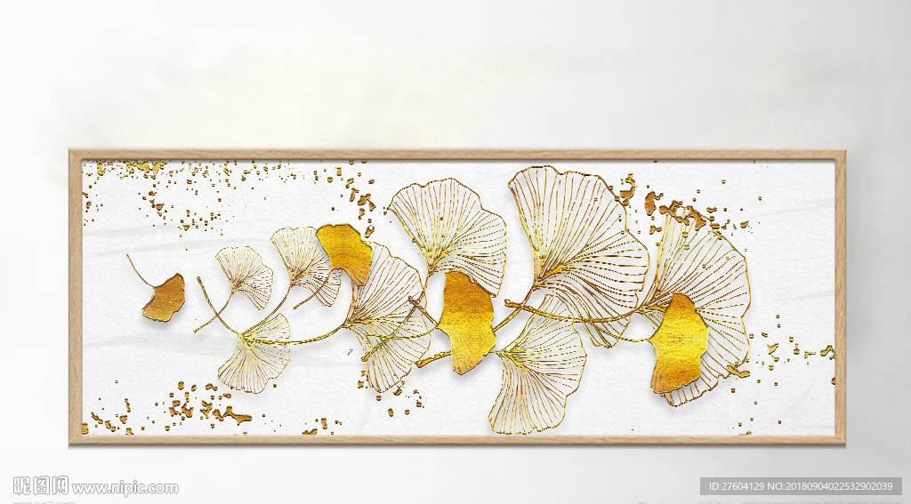 银杏叶装饰画