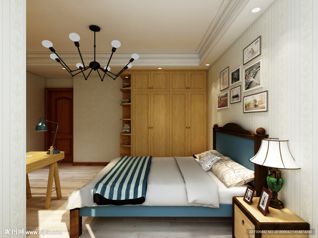 简约美式儿童房装修效果图