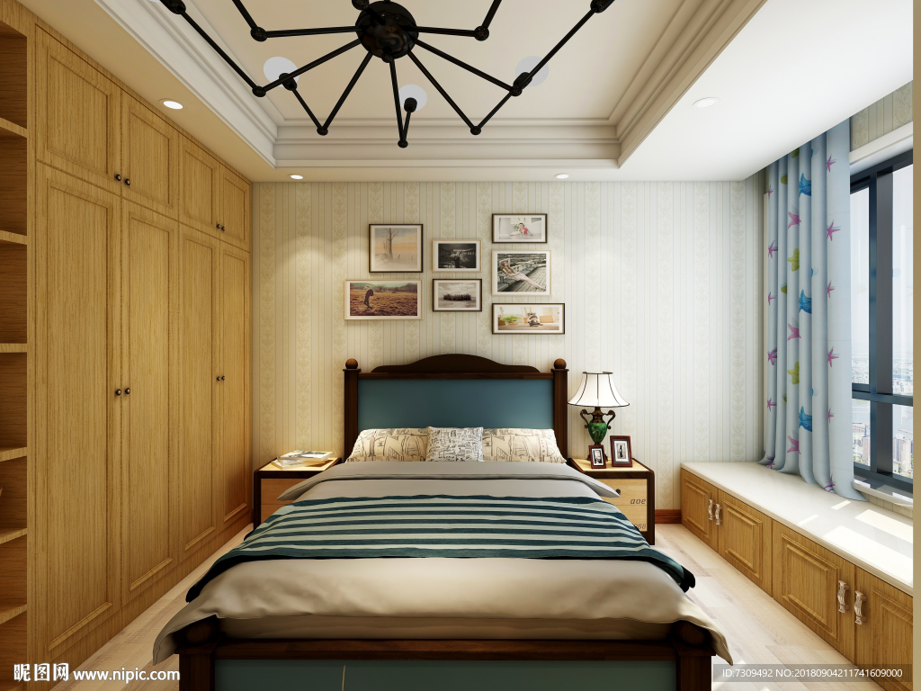 美式简约家居儿童房装修效果图