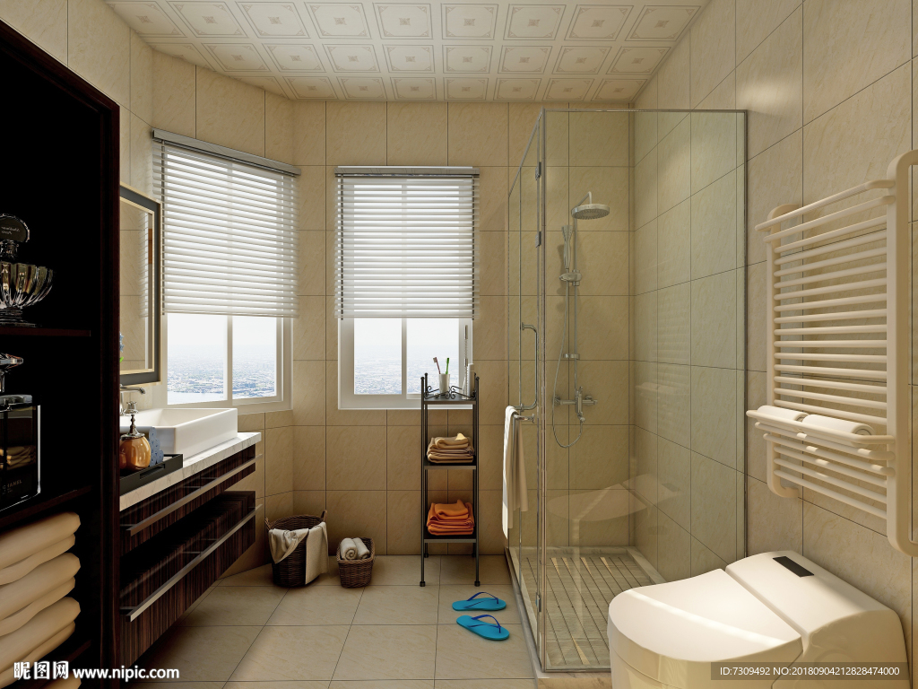 简约美式家居卫生间装修效果图