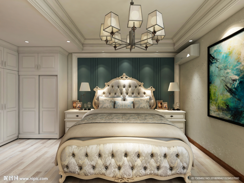 美式简约风格房间装修效果图