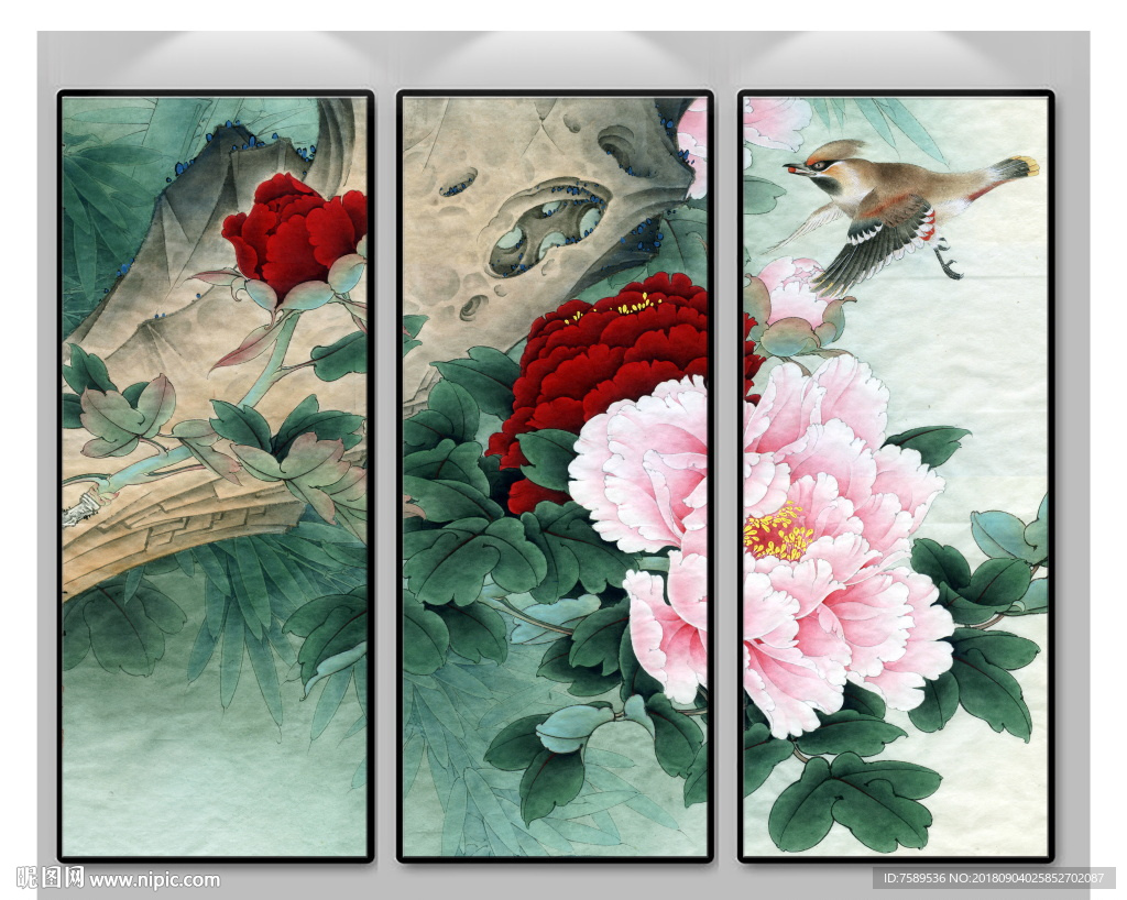 新中式工笔花鸟画