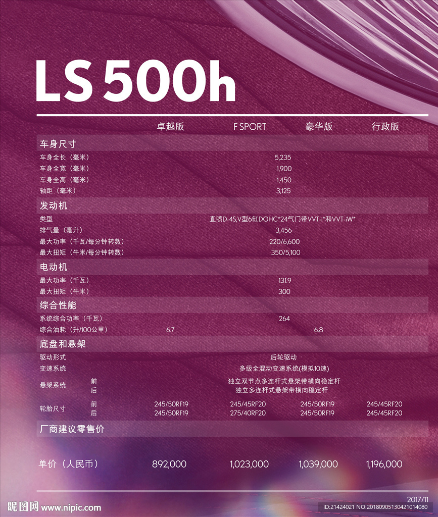 雷克萨斯LS水牌