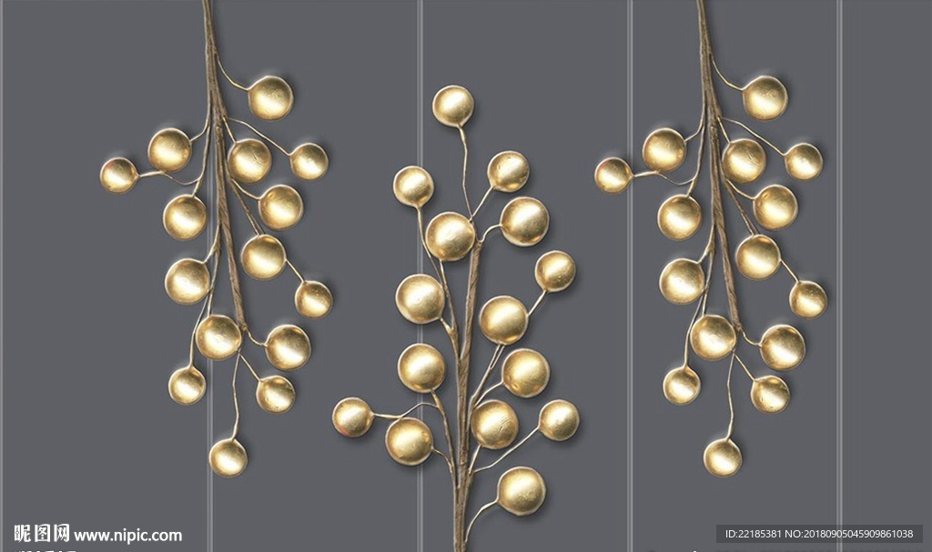 立体金属树枝背景墙