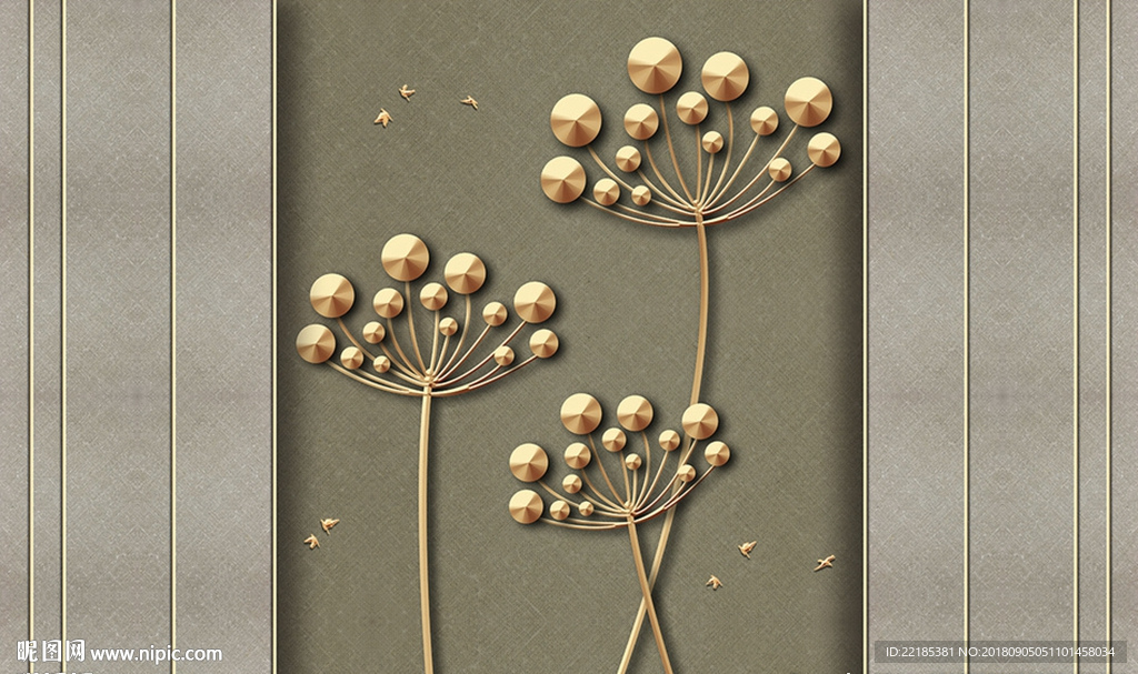 立体花朵背景墙