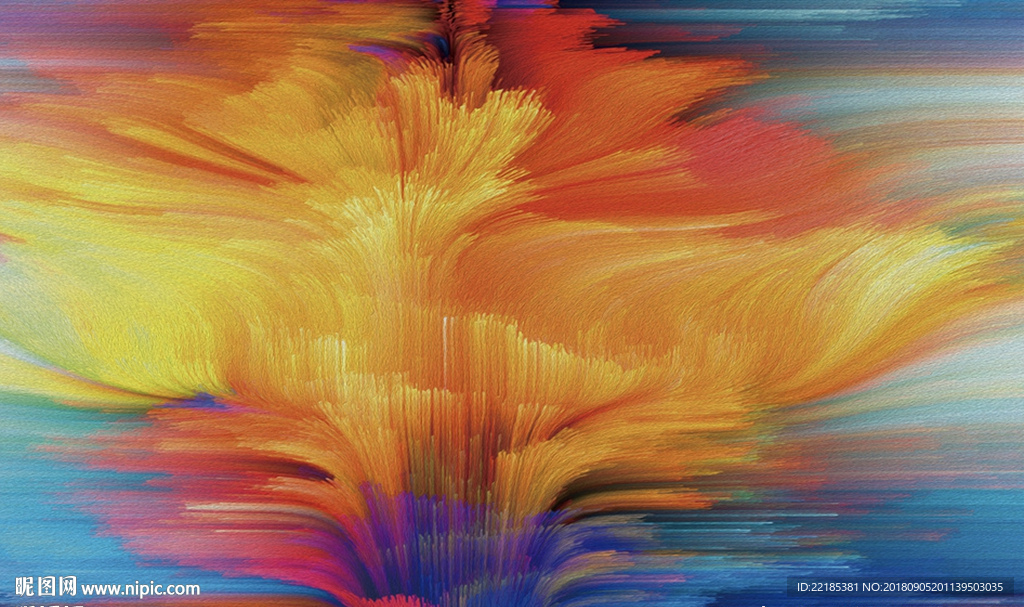 抽象艺术色彩斑斓油画背景墙