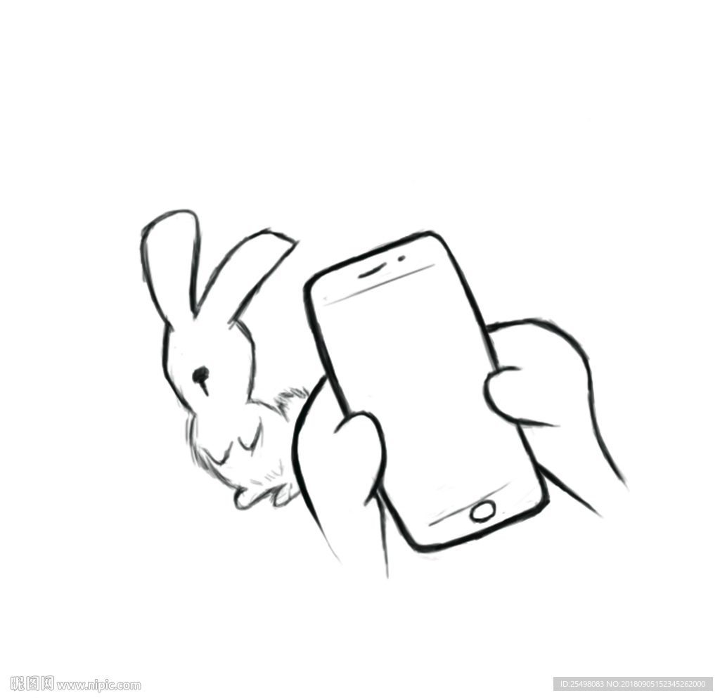 手机拍照可爱简笔