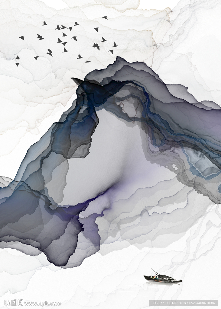 山水画 烟雾山水 装饰画