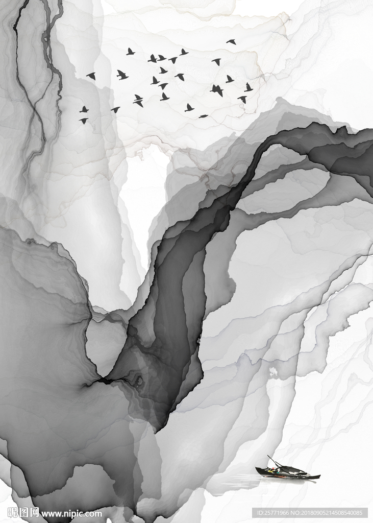 简约山水画装饰画