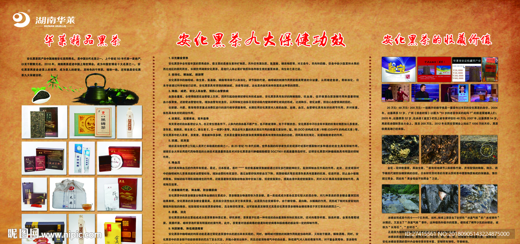 安化黑茶展板