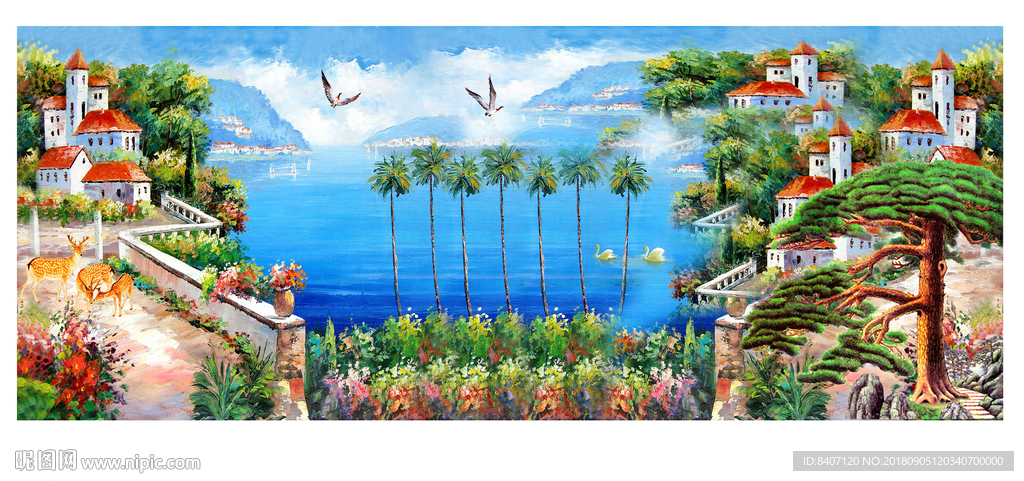 地中海油画
