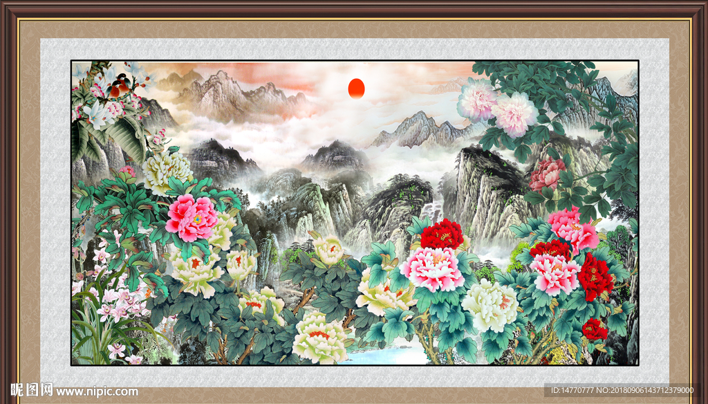 国画牡丹