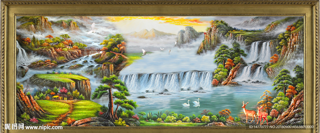 山水风景油画