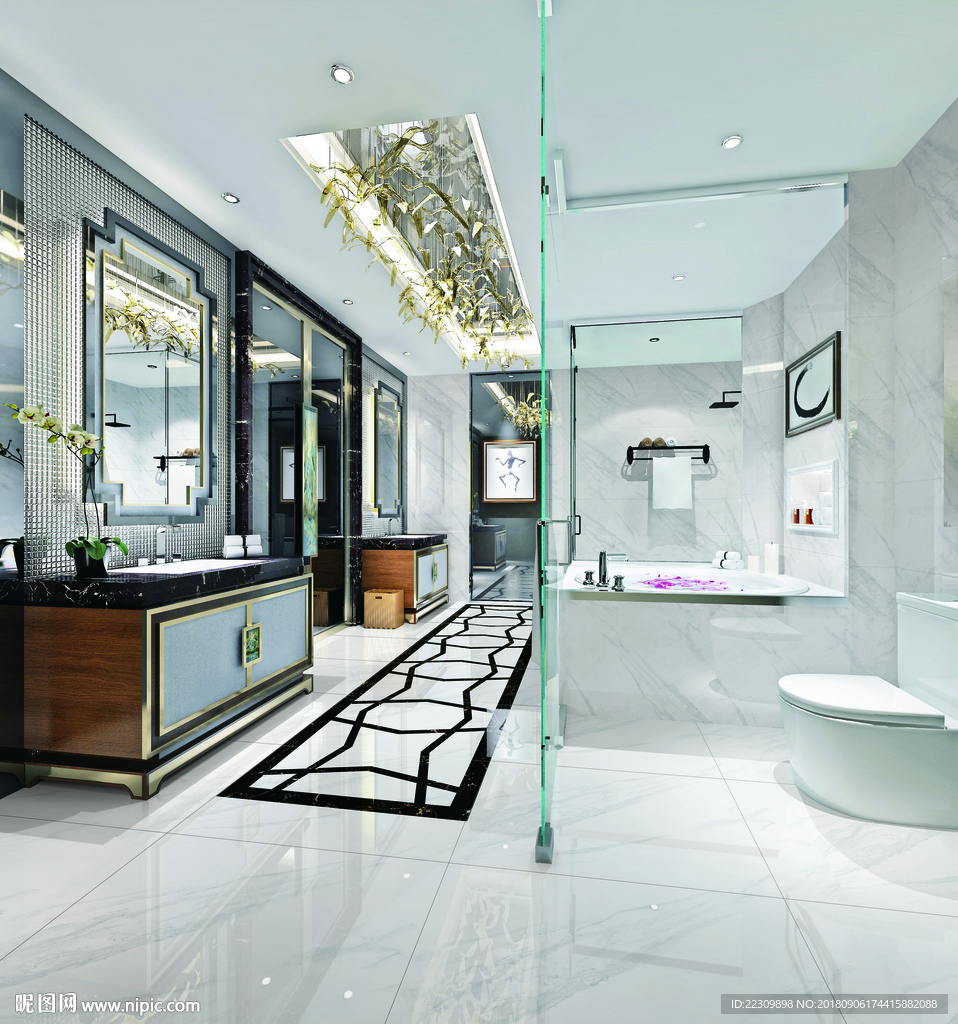 洗手间 卫生间 大理石