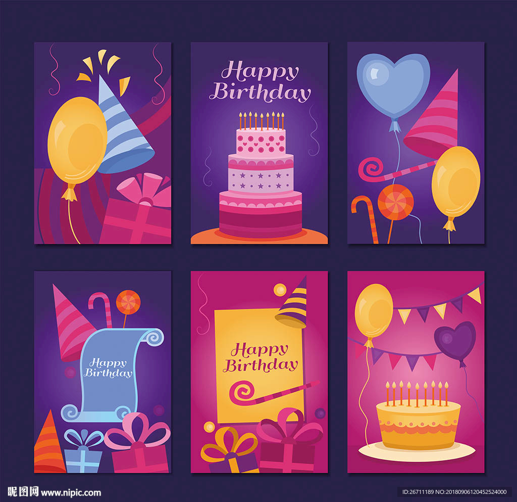 生日派对装饰画图片