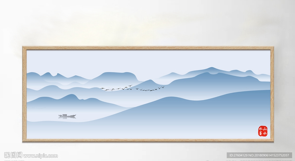 中国风水墨意境山水装饰画