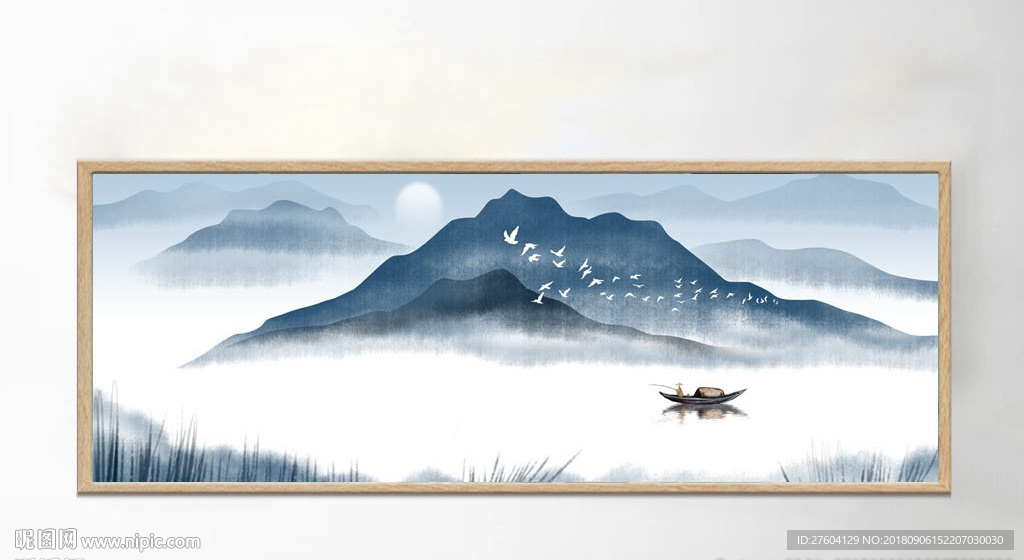 新中式禅意山水画装饰画