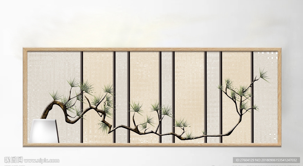 中国风立体松树创意装饰画