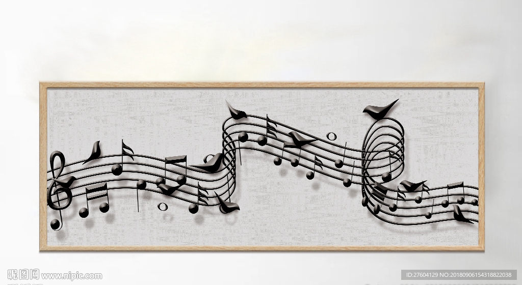 北欧风创意音符装饰画