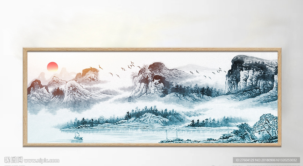 中式意境山水风景装饰画