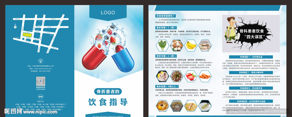 骨折患者 饮食指导 医疗折页