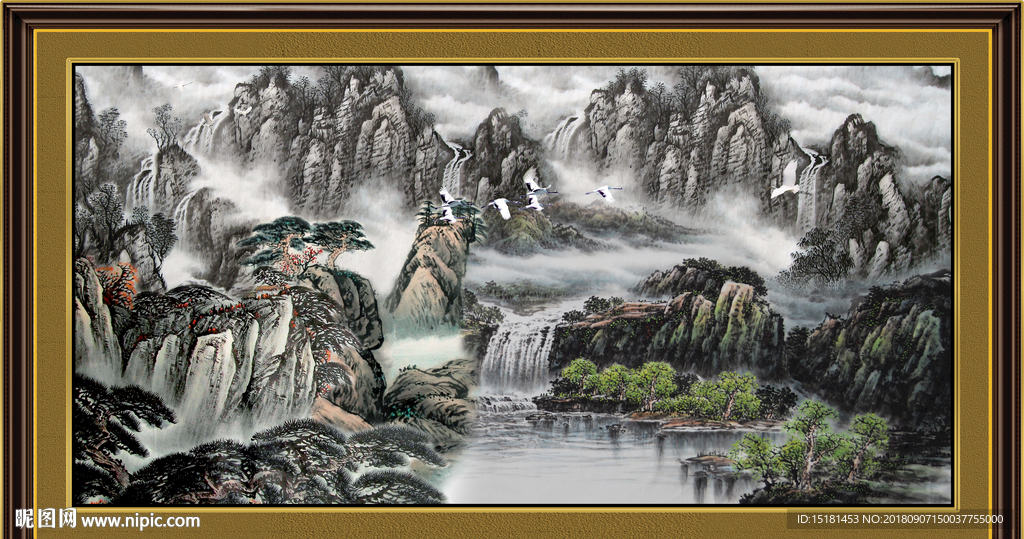 巨幅山水画