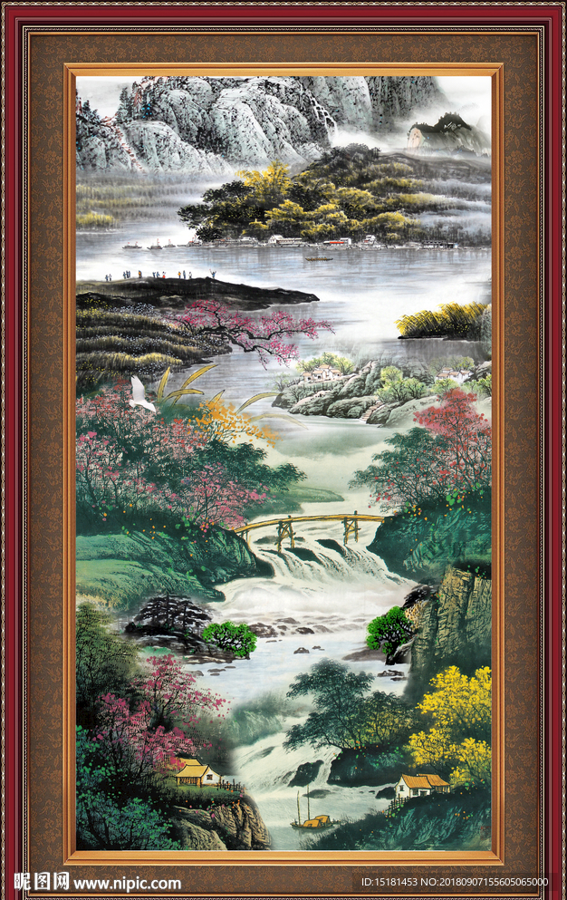 竖幅国画
