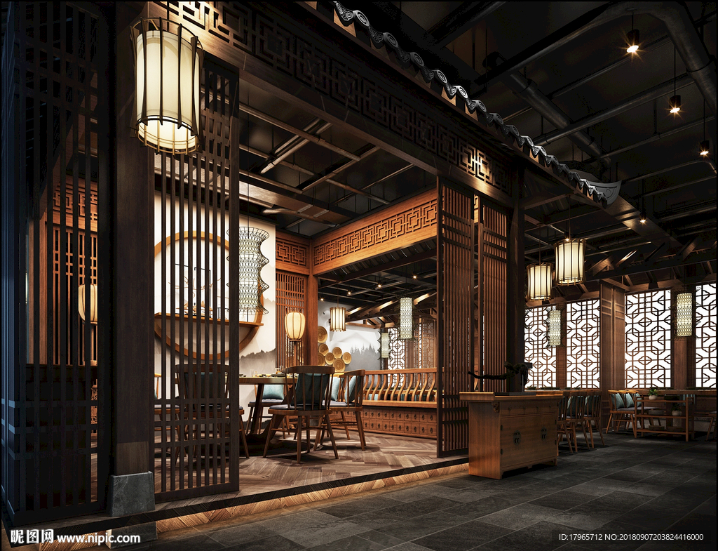 高档餐厅模型
