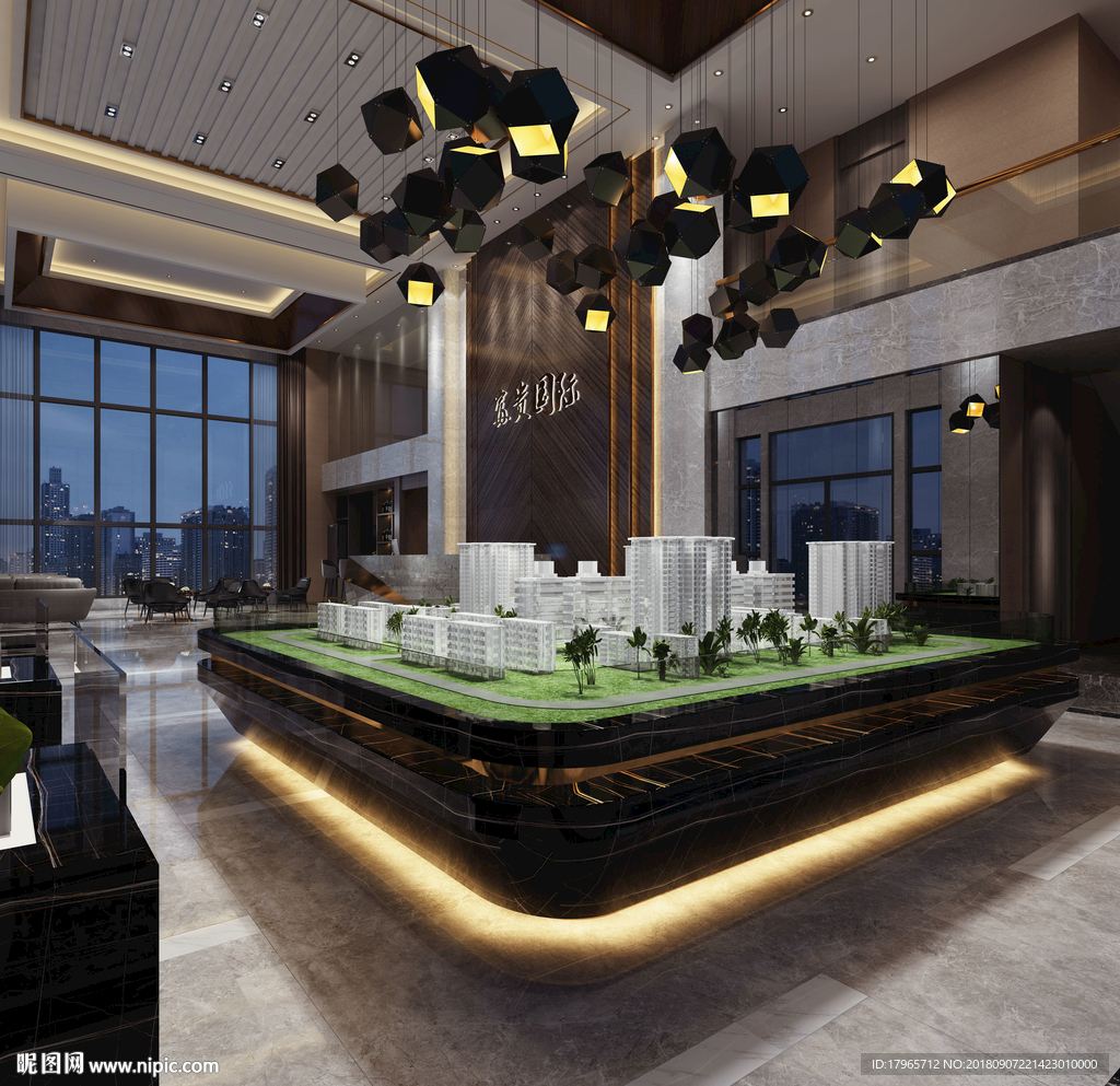 高端售楼部 大厅设计