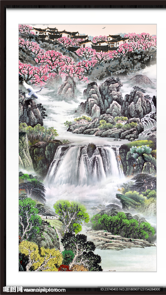 山水国画 泰山