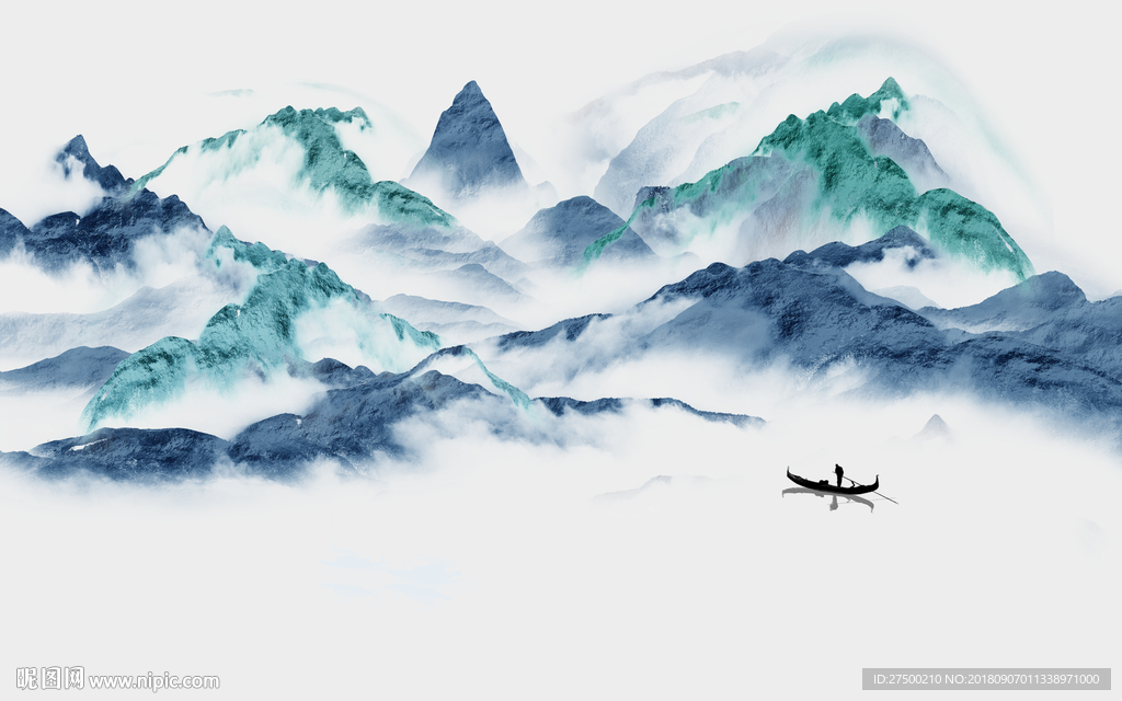 水墨新中式背景墙