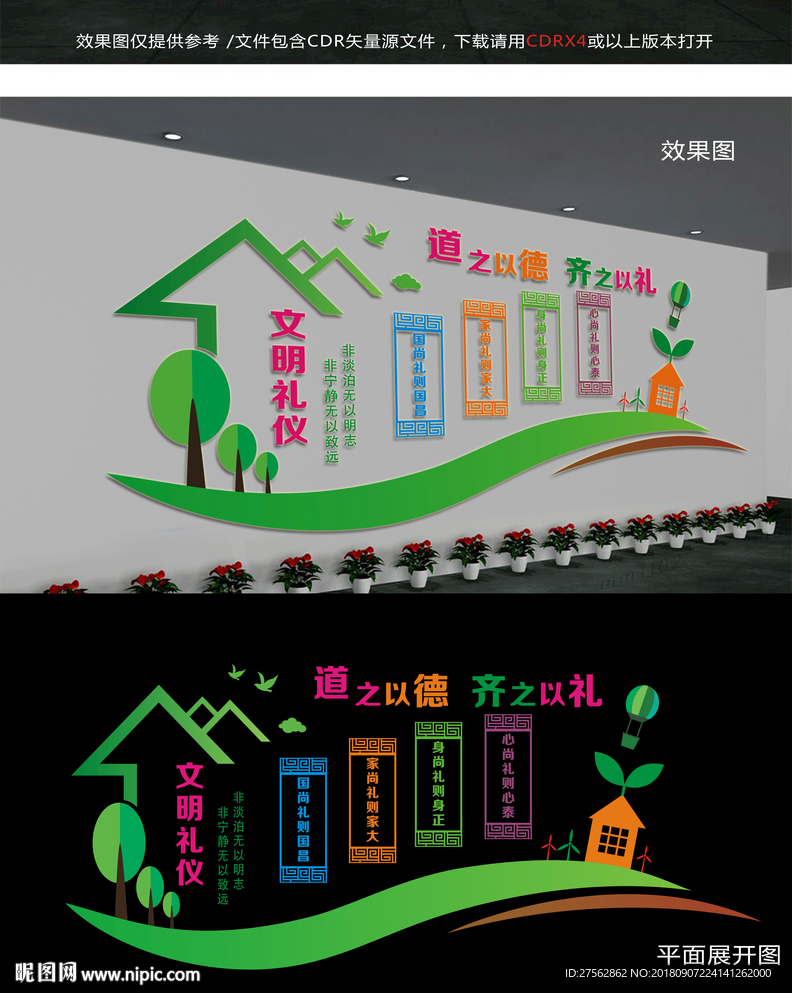 文明礼仪文化墙