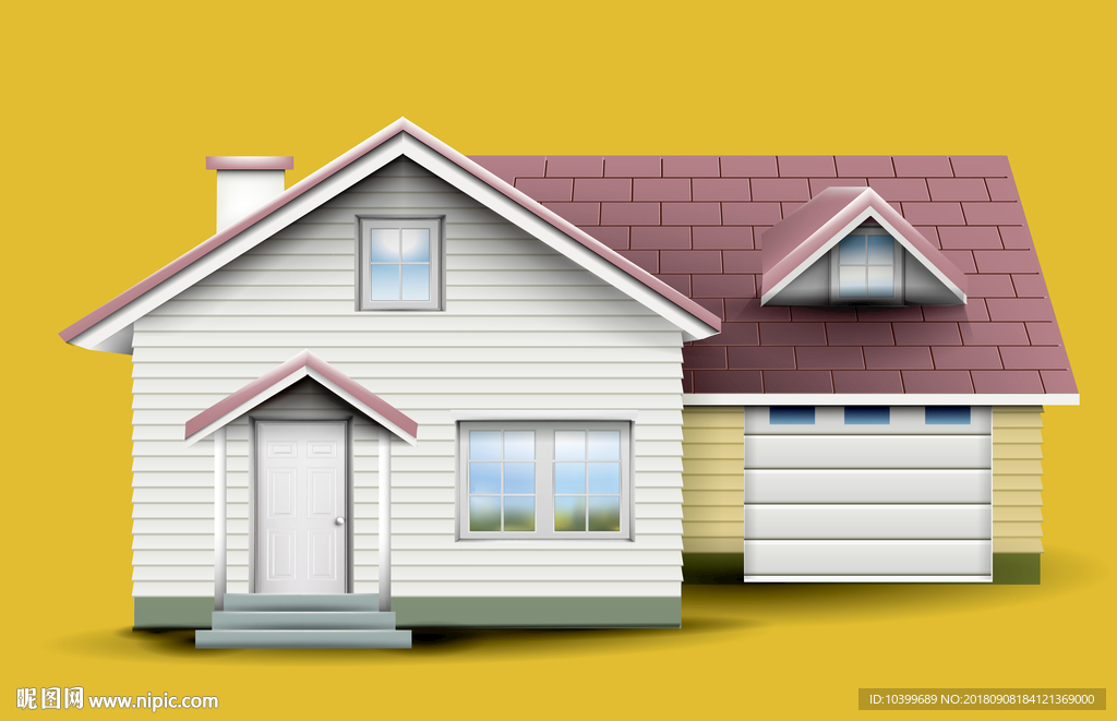 乡村别墅精美私人住宅设计矢量素