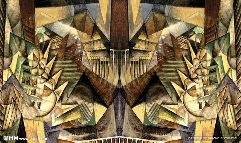 现代简约油画背景墙