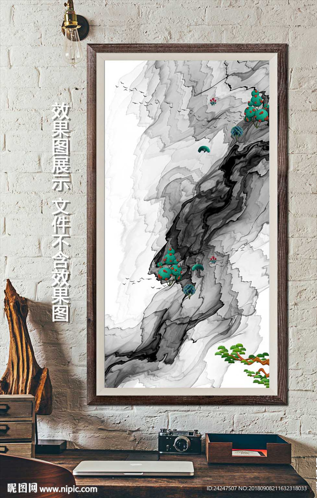线条玄关装饰画