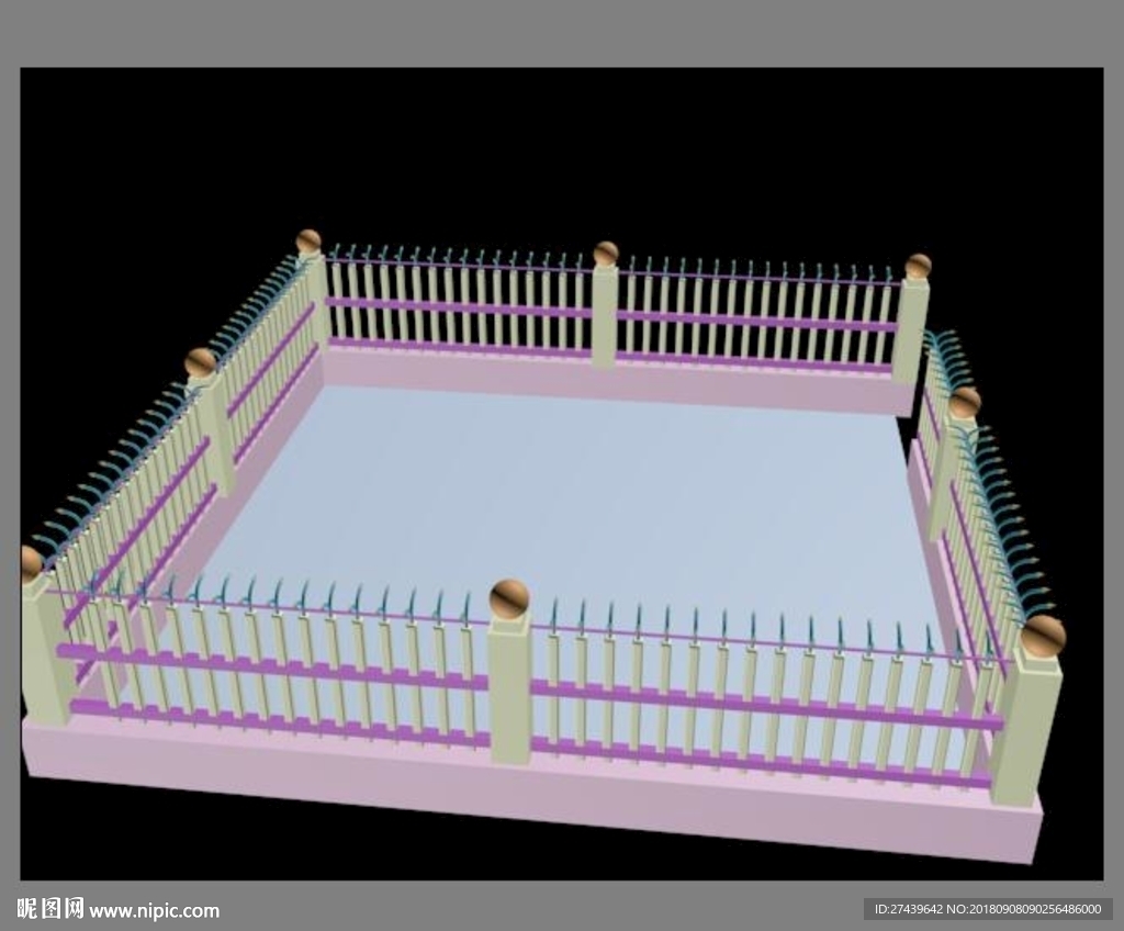 3DMAX围栏