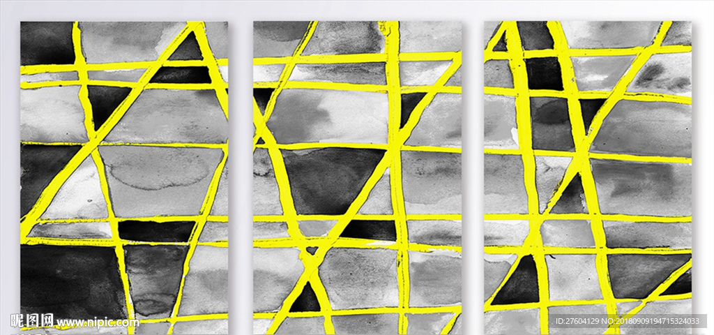 抽象几何线条装饰画